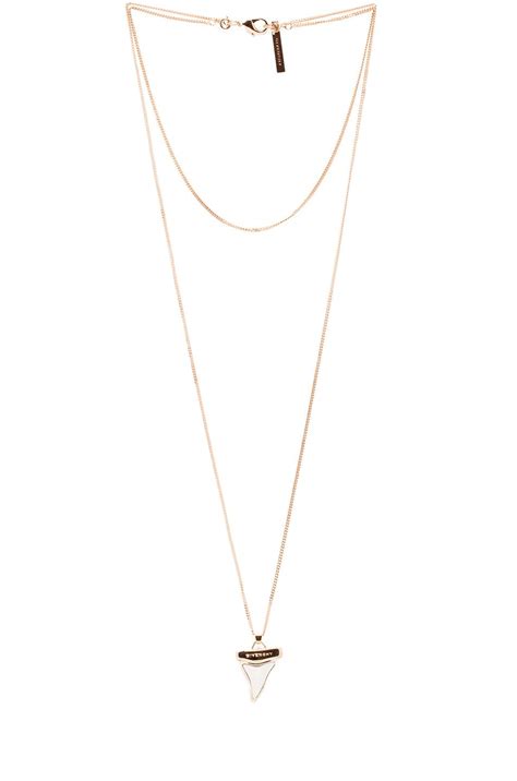 givenchy rose gold shark tooth necklace|givenchy gold necklace.